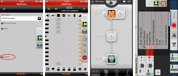 Mixtikl to Audiobus to MultiTrack DAW