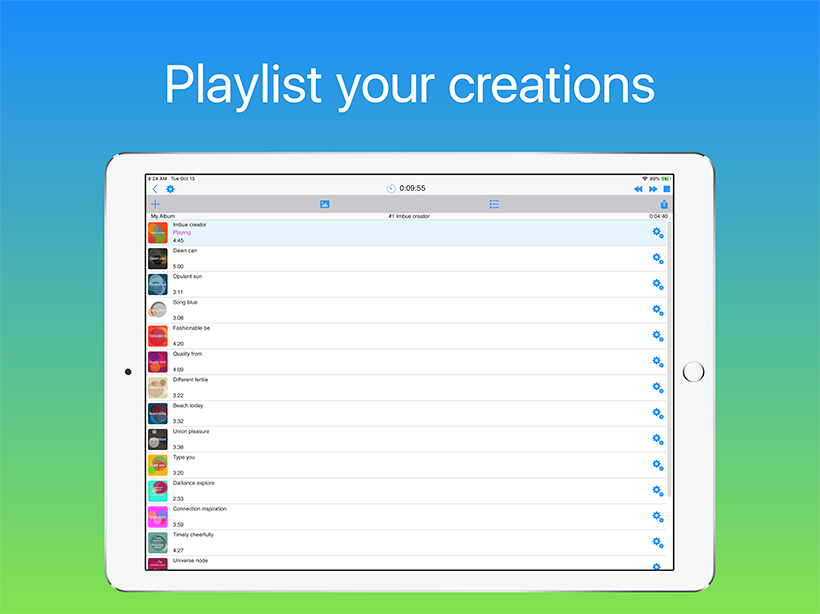 Wotja: Playlist your creations